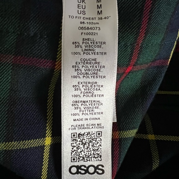 ASOS plaid jacket medium - Picture 8 of 8